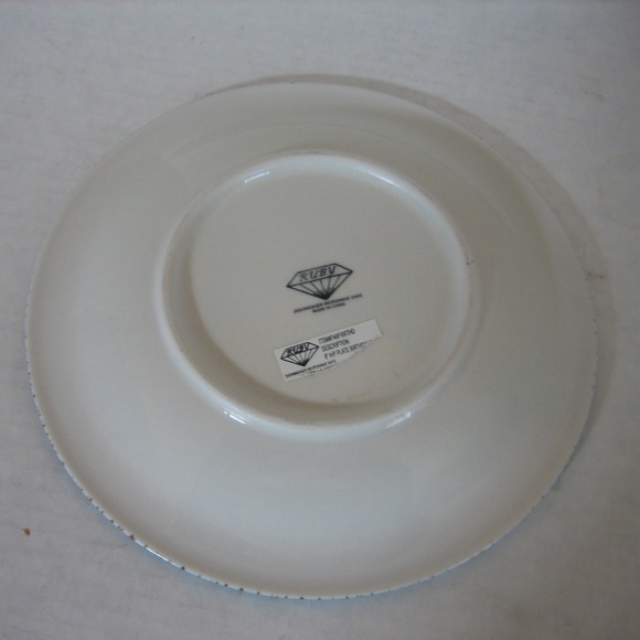 Ruby Piece of Birthday Cake with Candle Blue Ceramic Dessert Plate 8in.R NWNT - Picture 3 of 5